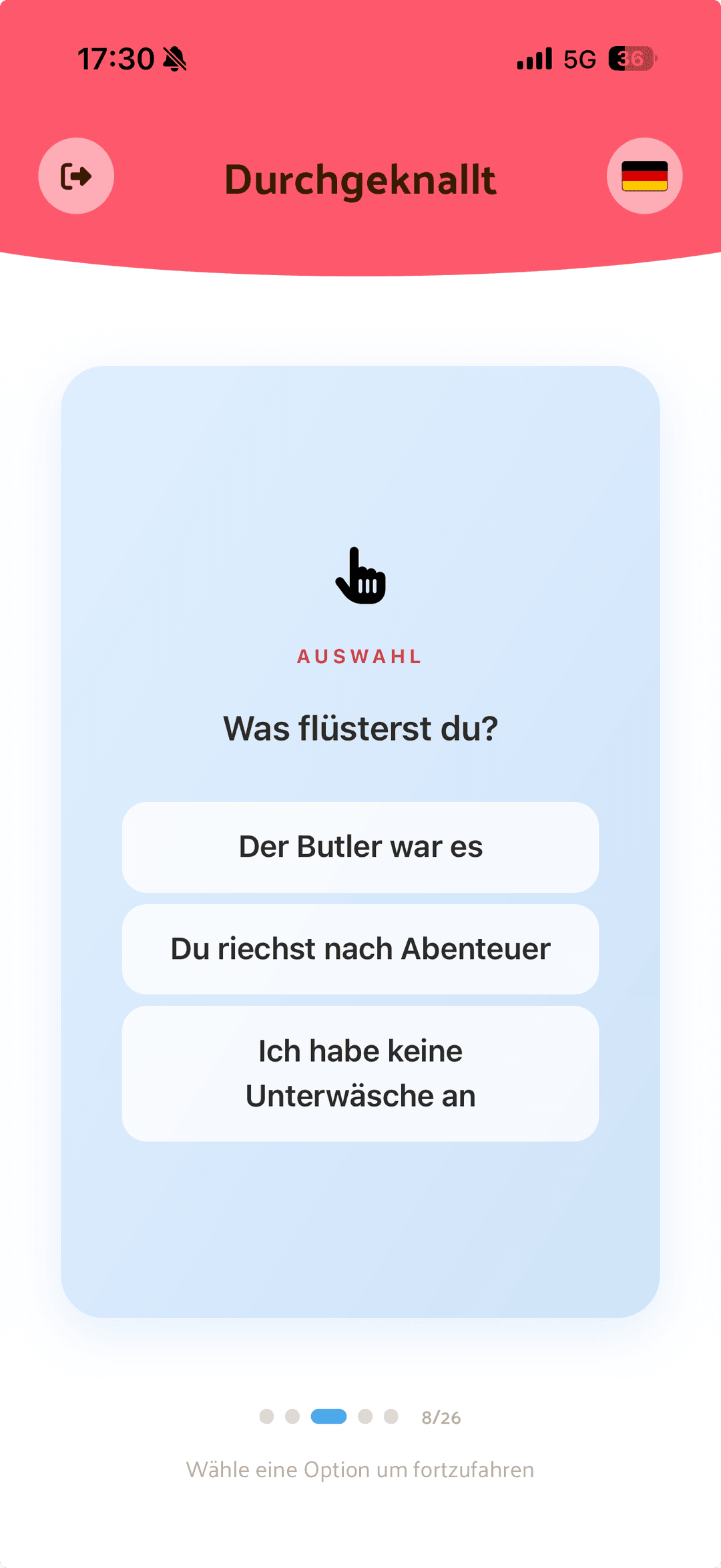 Auswahlkarte