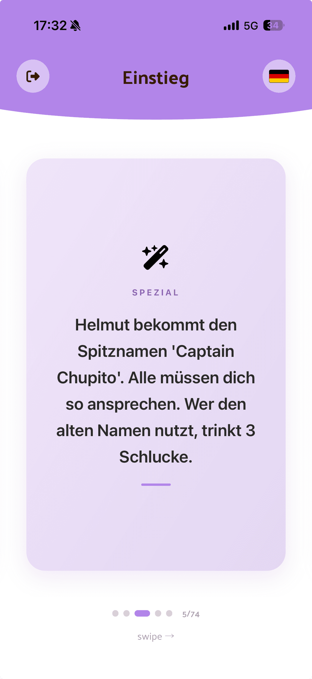 Deine Karte, dein Name